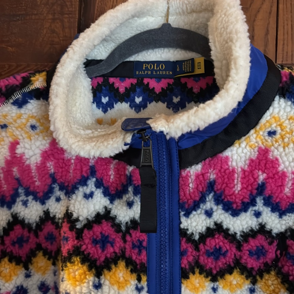 Colorful Patterned Fleece Jacket - Picture 2 of 2